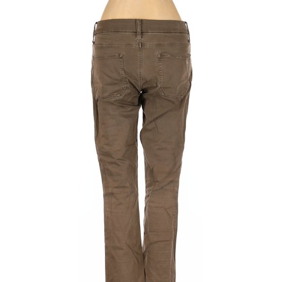 MiH Jeans Brown Green Straight Leg Cut Mid Rise Waist Size 25 #166 - Picture 3 of 4